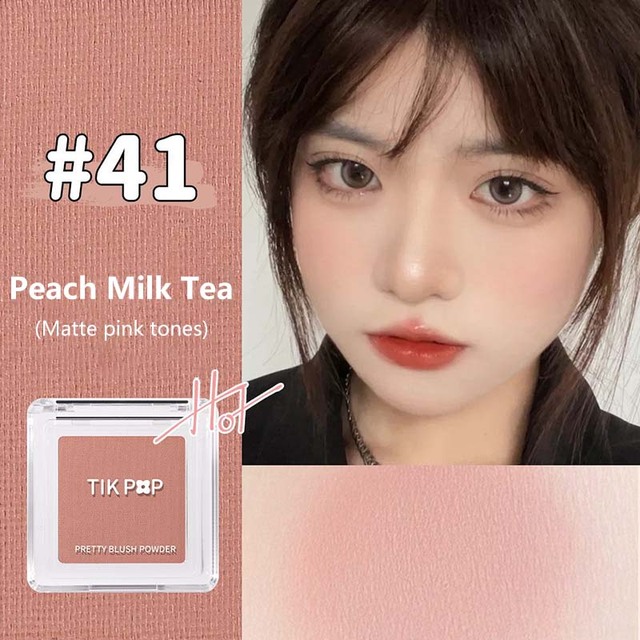 New 6 Colors Cosmetic Blush Makeup Palette Mineral Powder Lipstick Lasting Natural Cream Cheek Tint Orange Peach Pink Blush