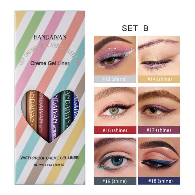 20/12pcs Colorful Eyeliner Pen Quick Drying Lasting Waterproof High Pigmented Eyeliner Pencil Eye Makeup Cosmetic TSLM1