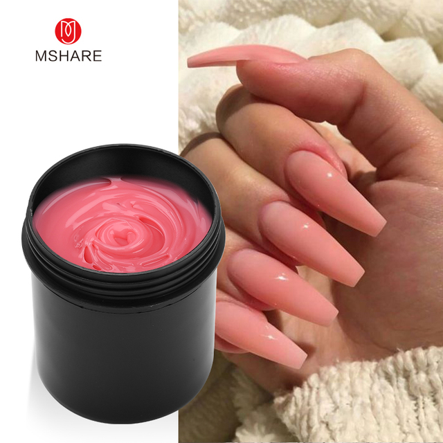 MSHARE Pink Acrylic Gel Polyacrylic Nail Extension Gel UV Led 150ml