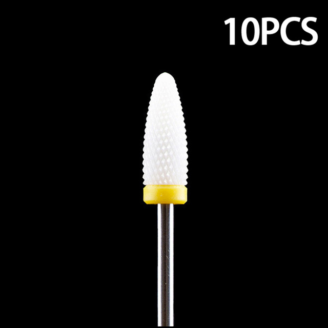 Nail Bits Ceramic Nail Drill Bit Pedicure Drill Milling Cutter For Manicure Machine Pedicure Caps Ceramic Drill Nail Polish Tools