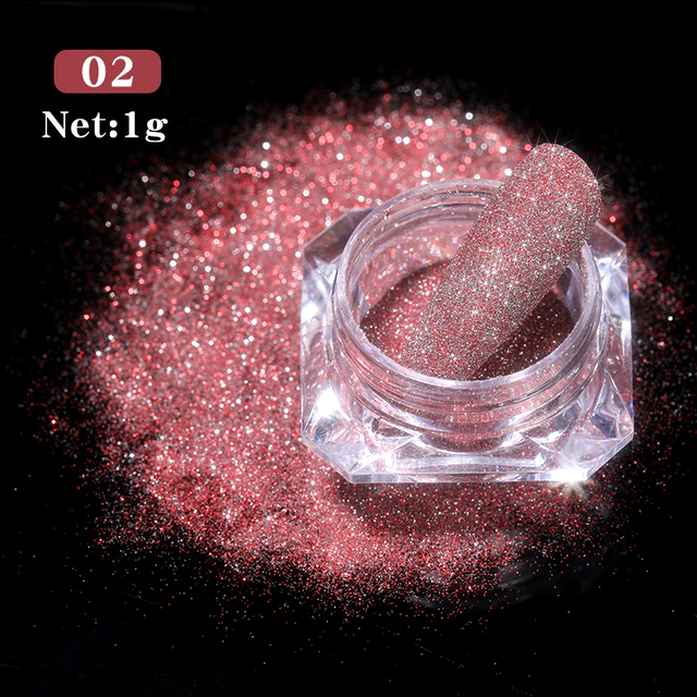 Born Pretty Reflective Glitter Powder Bright Light Shining Nail Chrome Pigment Dust Powder Nail Decoration for Gel Polish