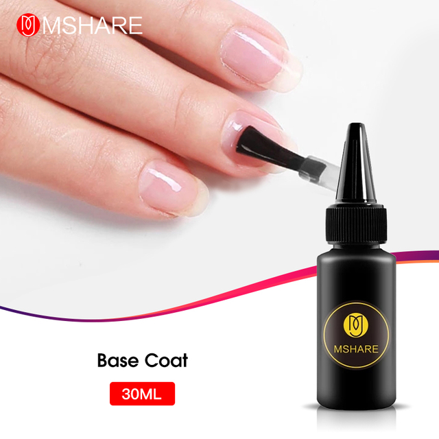 MSHARE Tempered Top Coat Matte Tops For Nails Mat Matte Gel Polish Semi Permanent UV Varnish