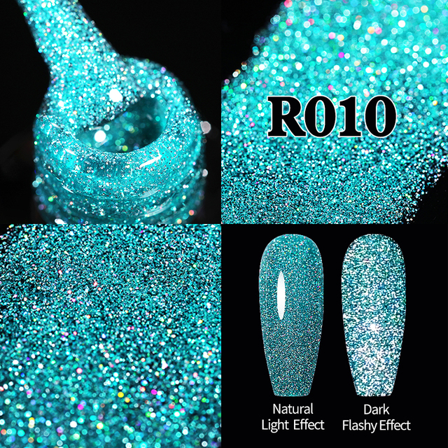 UR SUGAR Glitter Reflective Gel Nail Polish Shiny Rose Red Twilight UV LED Gel Varnish Soak Off Nail Gel Nails for Manicure