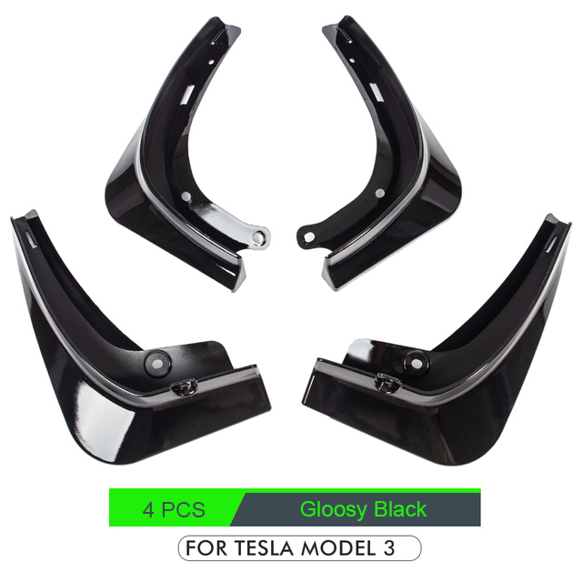 Mudguards For Tesla Model 3 2021 2022 Accessories Rear Wheel Fenders Mudguards Carbon Fiber ABS No Drilling Needed