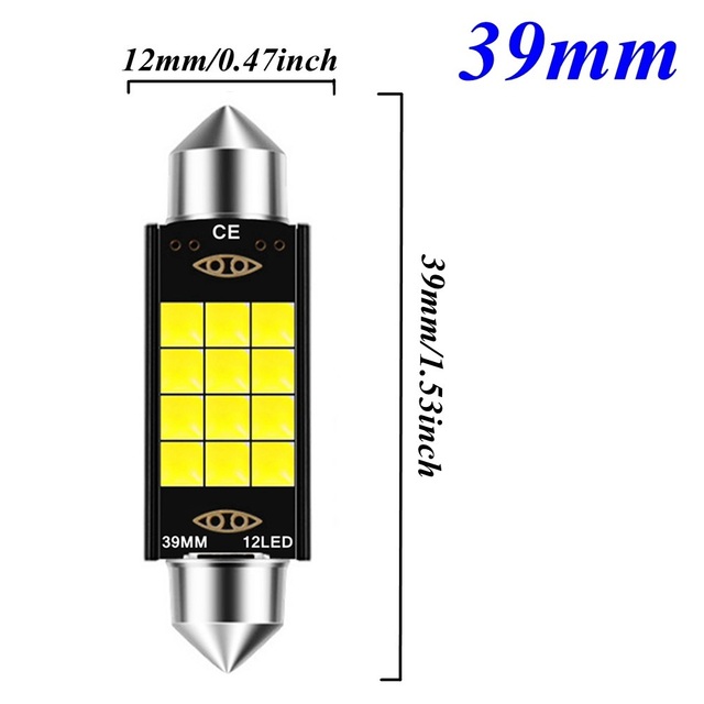 جديد اكليل 31 مللي متر 36 مللي متر 39 مللي متر 41 مللي متر LED لمبة C5W C10W C3W السوبر مشرق مصباح لسقف السيارة في Canbus السيارات الداخلية مصابيح القراءة الأبيض 12V