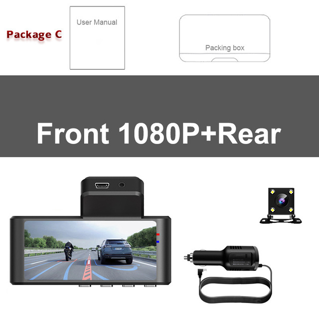 Car DVR 2 Channel Dash Cam Built in WiFi Sony Dash Camera Sensor Rear View Camera Car Video Recorder 1080P 24H Parking DVR