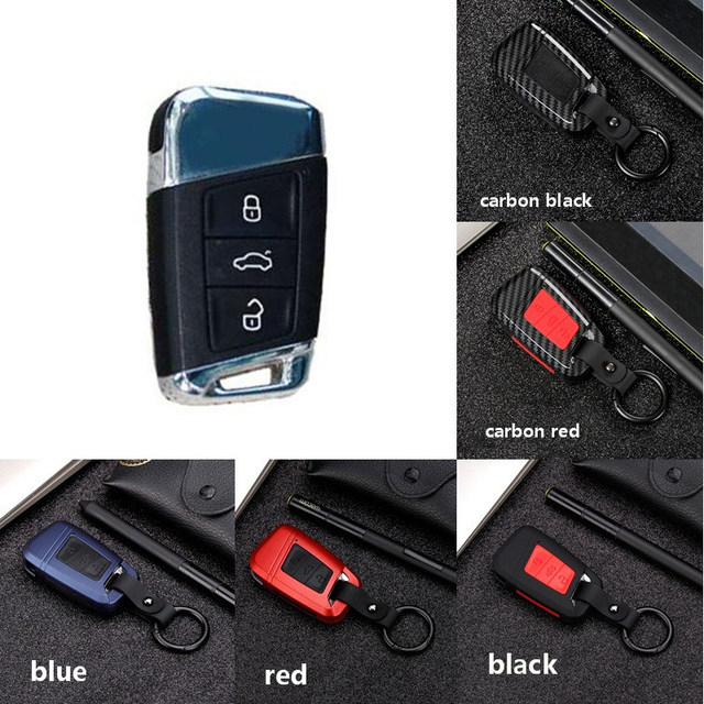 High Quality Mature Carbon Fiber Matte Car Key Case For Volkswagen Polo Golf Skoda Superb A7 Passat Beetle Interior Accessories