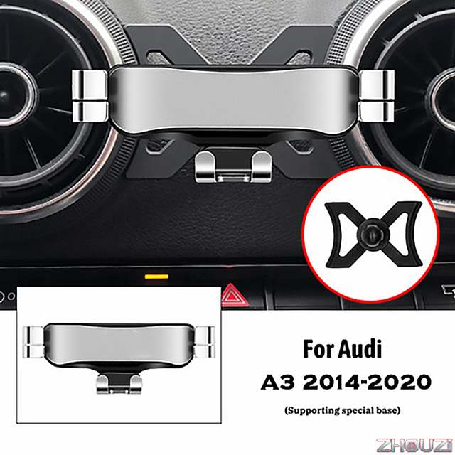 For Audi A3 S3 8V 2014-2020 Mobile Phone Holder Air Outlet Clip GPS Navigation Car Accessories