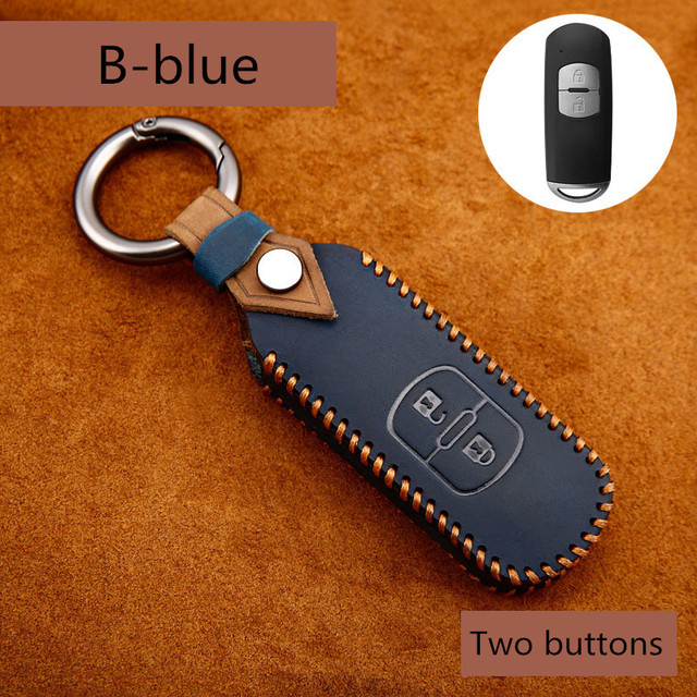 Remote Smart Car Key Case For Mazda 2 CX-5 Atenza Axela CX-7 CX-9 CX-3 CX-4 CX-8 MX5 M2 M3 M5 M6 GT Leather Keychain Cover Bag