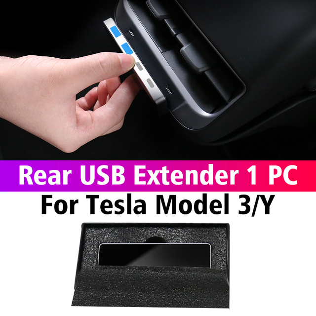 For Tesla 2021-2022 Model 3 Model Y 27W Intelligent Fast Charger Docking Station USB Ext Hub Interior Decoration Accessories