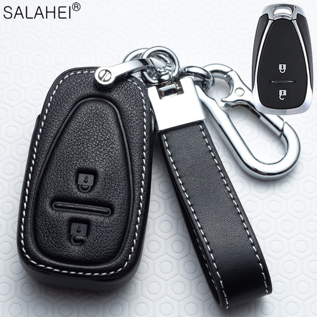 Leather For Car Key Case Auto Key Protection Cover For Chevrolet New Malibu XL Equinox Car Holder Shell Car Styling Accessories