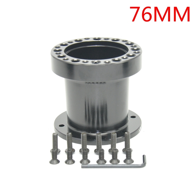 Universal Steering Wheel Hub Spacer 13mm 51mm 76mm 101mm 128mm Steering Wheel Hub Boss Kit Adapter Spacer Black