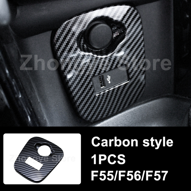 Modified Style Carbon Fiber Car Interior Stickers For Mini One Cooper S JCW Clubman F54 F55 F56 F57 F60 Countryman Accessories