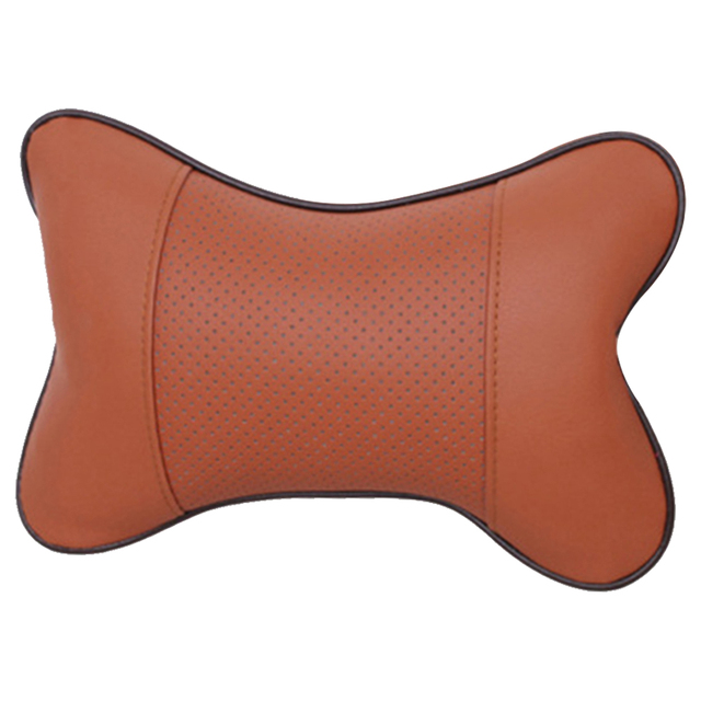 1PC Car Neck Pillows PU Leather Head Support Protector Universal Headrest Backrest Pillow Fit Car Elastic Headrest