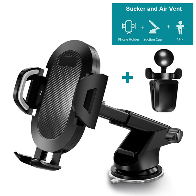 Car Phone Mount Long Arm Suction Cup Sucker Car Phone Holder Mobile Cell Holder Support for iPhone Huawei Xiaomi Redmi Samsung