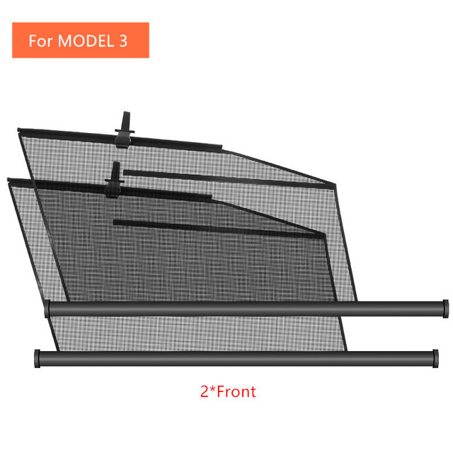 Side Window Sunshade For Tesla Model 3/Y Sunshade Car Curtain Heat Insulation Mesh Sun Visor Summer Protection Accessories