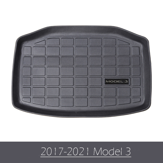 Full sets plain TPE rubber trunk frank mat for Model Y Tesla Model 3 2021-2022 2018-2020 cargo liners cargo tray car boot mats