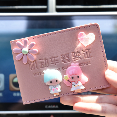 Cute Short Ultra-thin Leather Wallet Zero Small Hand Wallet Lady Credit Card Holder Driver's License Cover Business Card Holder