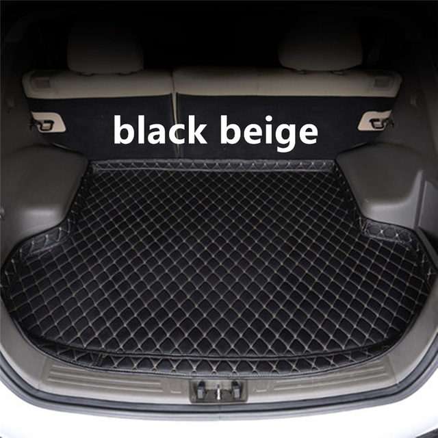 Sengayer Car Trunk Mat All Weather Auto Tail Boot Luggage Pad Carpet High Side Cargo Liner Fit For Ford Mustang 2015 2016-2020