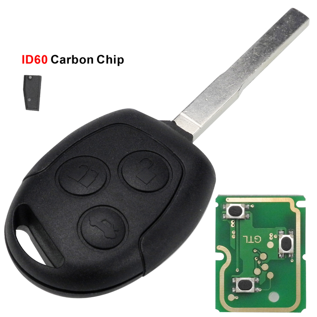 jingyuqin 3 Buttons Remote Car Key 315/433Mhz For Ford Focus Fiesta Fusion C-Max Mondeo Galaxy C-Max S-Max ID60 4D63 Chip