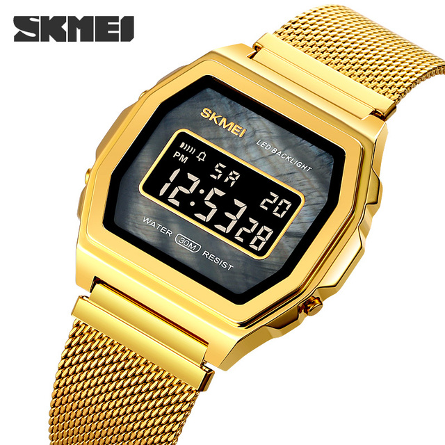 SKMEI Digital Movement Male Wristwatch Countdown Calendar Alarm LED Display Men Electronic Watch Relojes para hombre Montre