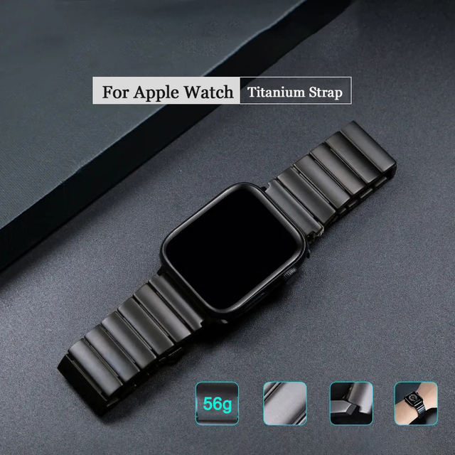 Titanium Strap For Apple Watch Band 44mm 42mm 40mm 38mm 45mm Pure Titanium Bracelet For Iwatch 7 6 Se 5 4 3 Series Accessories