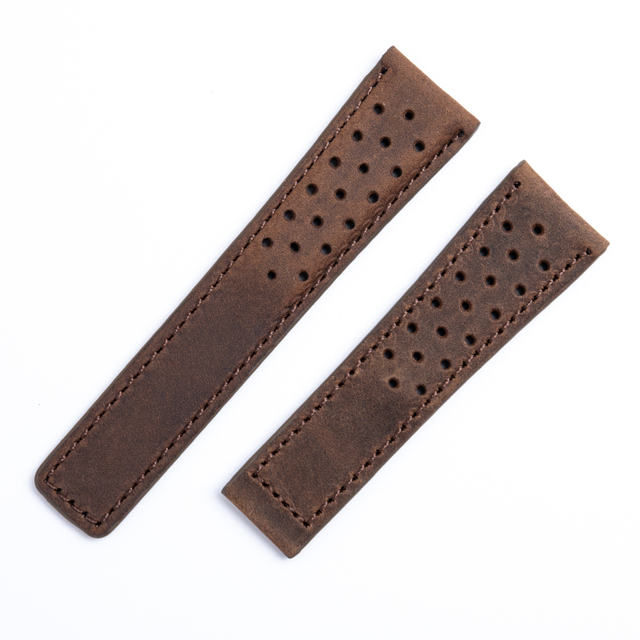 Cowhide Watch Band 22mm 24mm Watchband Fit For Tag Strap Heuer Watchband Genuine Crazy Horse Leather Bracelet Carrera