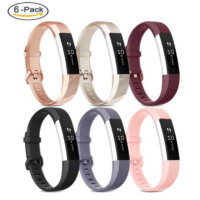 8pcs/6pcs/3pcs Soft Silicone Adjustable Band For Fitbit Alta HR Band Wristband Strap Bracelet For Fibit Alta Watchband