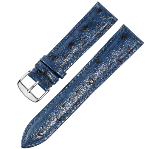 Ostrich Pattern Leather Watchband 12 13 14 15 16 17 18 19 20 21 22 23 24mm Black Blue Red Bracelet for Men and Women Watch Chain