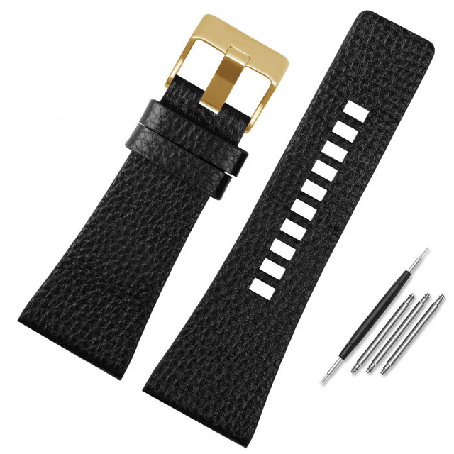 Genuine Leather Watchband for Diesel DZ7396DZ1206 DZ1399 DZ1405 Watch Band Litchi Grain 22 24 26 27 28 30 32 34mm Strap Bracelet