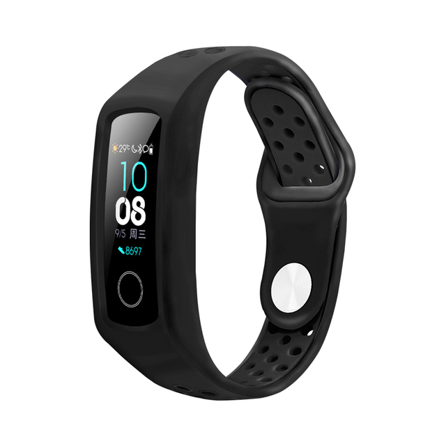 For Huawei Honor Band 4 / 5 Strap Two Colors Silicone Sport Wristband Replacement Band 5 Sport Bracelet Honor Band 5 Watches