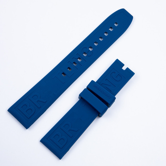 Soft nature rubber silicone watches band 20mm 22mm 24mm colorful watchband for Superocean navitimer/Avenger/Breitling strap