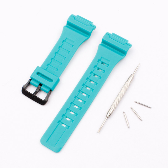 Watch Accessories for Casio Resin Strap AQ-S810W AQS810WC Pin Buckle Men's and Women's Sports Silicone Strap Case 18mm