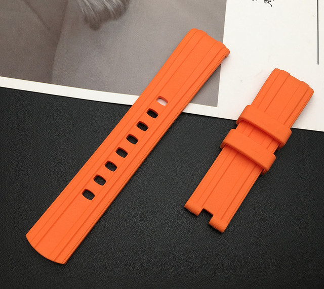 Top Quality 20mm Soft Fluorine Rubber Silicone Watches Strap Buckle Grind Arenaceous Strap Special for Omega Strap for Seamaster 300