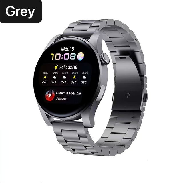 22mm/20mm Titanium Alloy Strap For Samsung Galaxy Watch 3 Huawei Watch 3/GT2 Stainless Steel Bracelet Band For Amazfit GTR 3 Pro