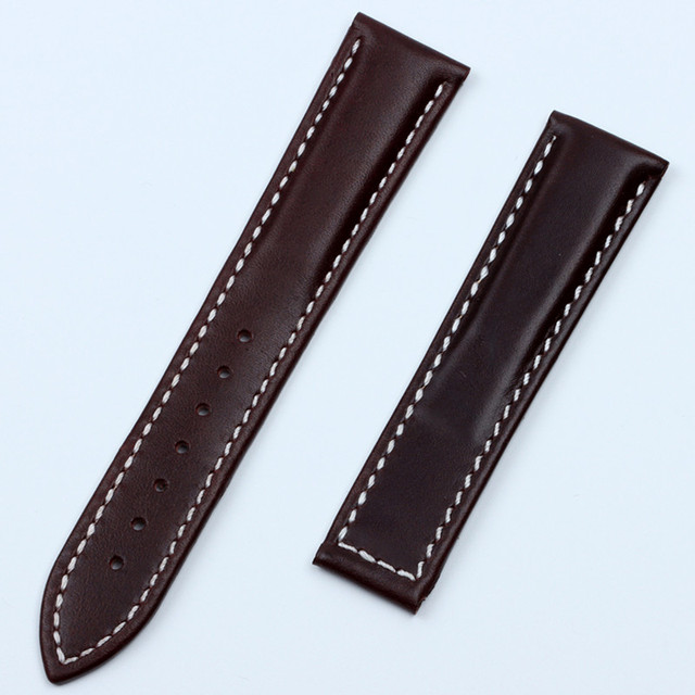 20mm Genuine Cow Leather Watch Band for Omega Watch Band Seamaster 300 De Ville AT150 Aqua Terra 150 Watchband Deploying Buckle Tool