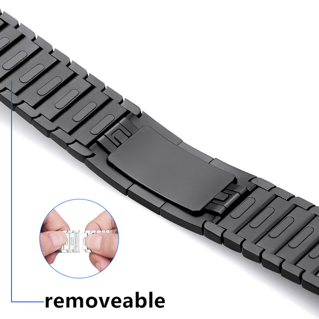 Link Bracelet for Apple Watch Series 7 45mm 41mm Stainless Steel Bracelet Wristband for iWatch 6 5 4 SE 3 44mm 40mm 42mm 38mm