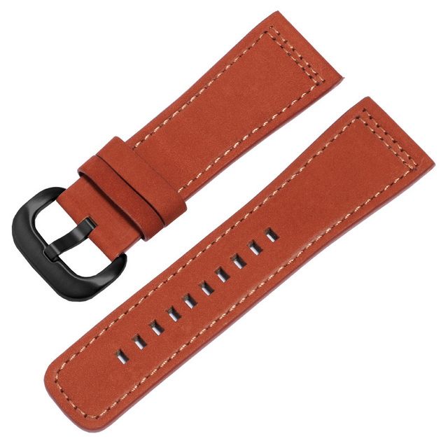 Frosted Genuine Leather Watchband 28mm Black Brown Strap Replacement Strap for S2 M2 P3 T2 Series Retro Watch Series