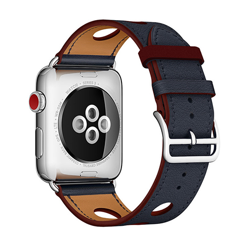 باند لآبل ووتش سلسلة 3 38 مللي متر 42 مللي متر لينة ثلاثة ثقوب جلدية للماء حزام ل iwatch سلسلة 4 5 6 SE 7 44 مللي متر 40 مللي متر 41 45 مللي متر