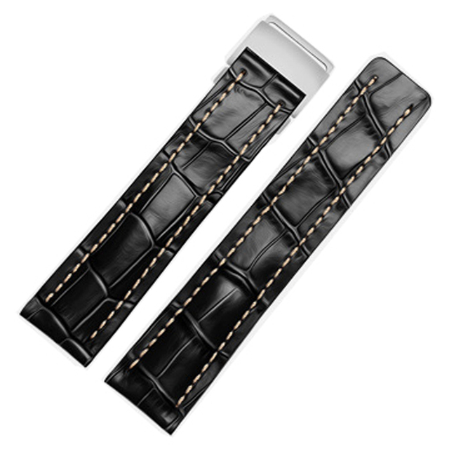 Soft Leather Watch Straps, 20mm, 22mm, 24mm Breitling Watch Strap, Leather, Black, Brown, Blue