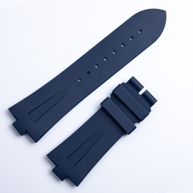 25mm*8mm Top Quality Rubber Silicone Watchband For Vacheron Constantin Offshore Watch Bnad Black Blue Waterproof Sport Strap