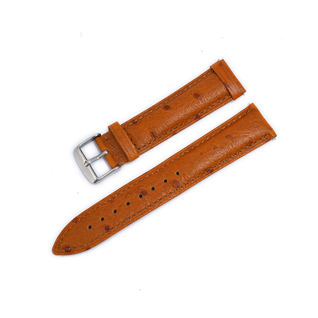 BEAFIRY Watch Strap 18mm 19mm 20mm 21mm 22mm Ostrich Pattern Genuine Leather Brown Watchband For Fossil Huawei Brown Black