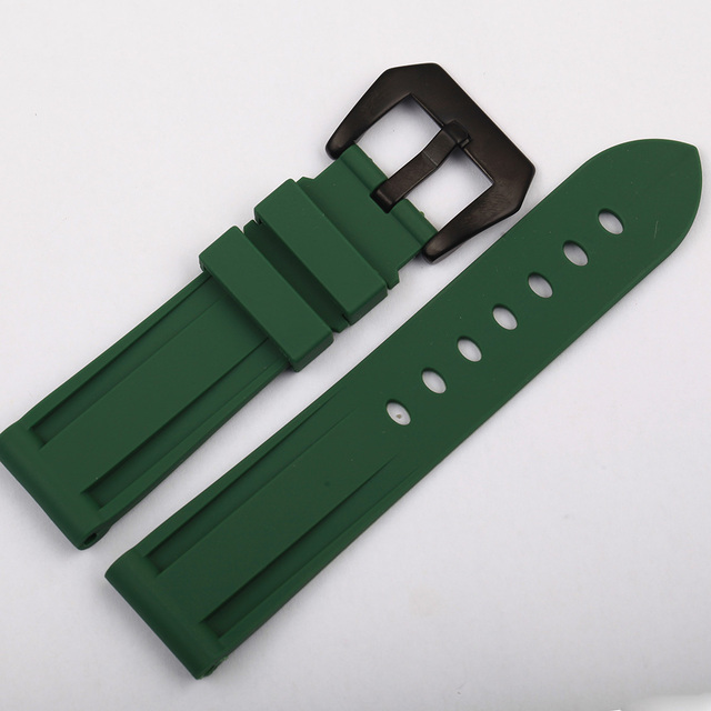 Men's 22mm 24mm 26mm rubber watch band waterproof watch silicone watch strap black, blue, green, orange, white watchband