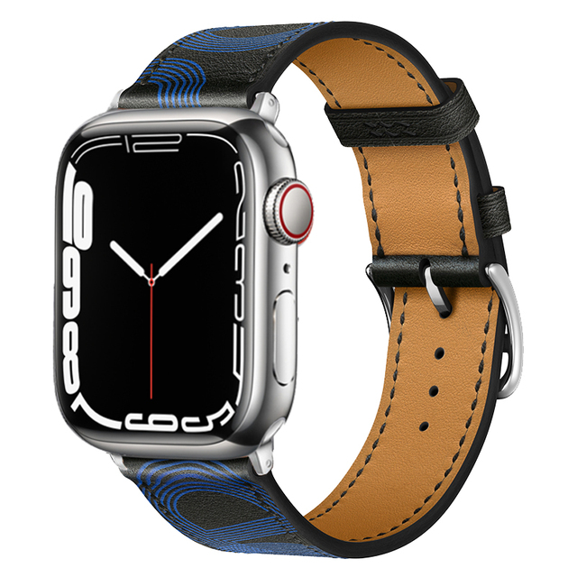 Leather Strap for Apple Watch Band 7 45mm 41mm Smart Watch Bracelet Wristband for iWatch 6 5 4 3 SE 44mm 42mm 40mm 38mm Korea