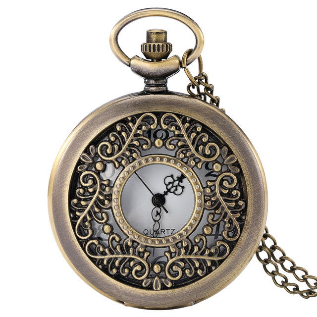 Fashion Vintage Hollow Men Quartz Pocket Watch Unique Style Personality Commemorative Watches Collection Gifts For Husband