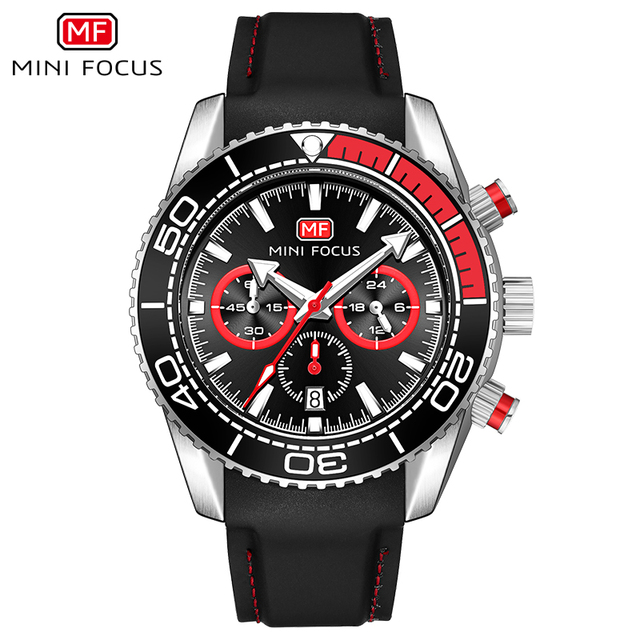 Men's Watches Top Brand Luxury Quartz Waterproof Fashion Multifunction Sports Wristwatches Relogio Masculino Black Silicone Strap