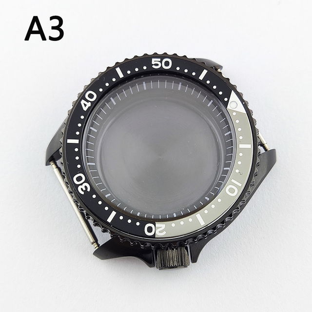 41.5mm NH35 NH36 case, watch accessories, stainless steel plated sapphire glass suitable for NH35 NH36 movement