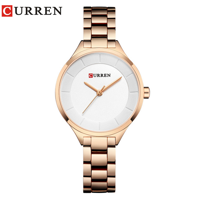 CURREN Fashion Creative Design Ladies Quartz Watch Woman Luxury Stainless Steel Women Watches Casual Female Clock