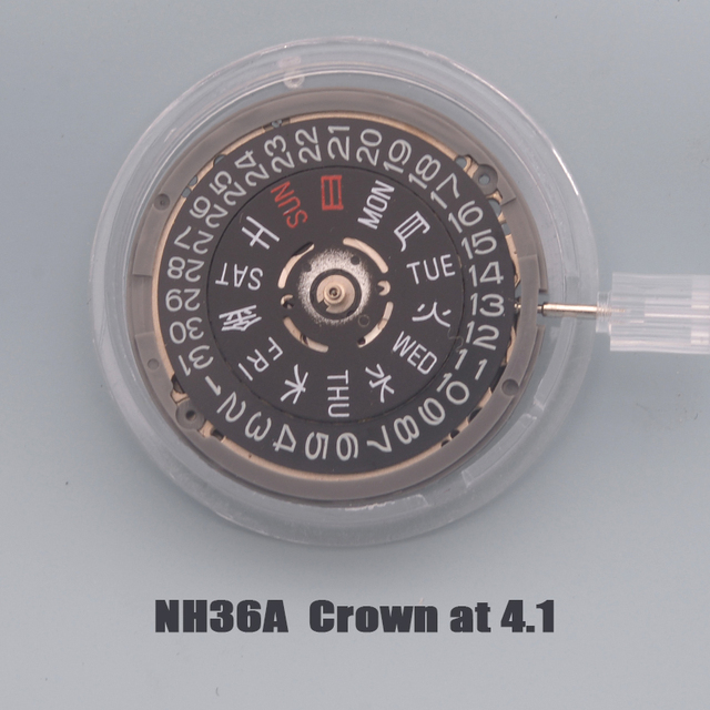 Japan original NH36 NH36A automatic crown movement in 3.0/3.8/4.1 self-winding mechanical watch replacement parts high precision 2022