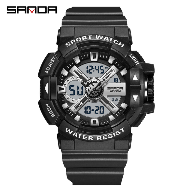 SANDA 2022 Luxury Brand Men Watches Military 50M Waterproof Wristwatch Quartz Watch for Men Clock relogio masculino